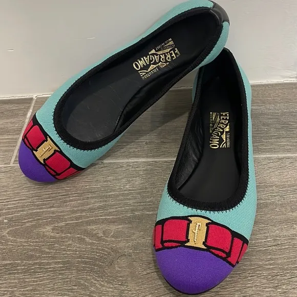 NEW✅NEVER WORN SALVATORE FERRAGAMO VARINA KNIT BALLET FLATS. SIZE:6 1/2 B.