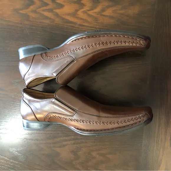 NEW🌟Steve Madden P-Trace Men's Brown Leather Dress Slip-On/Loafers Shoes Sz 12