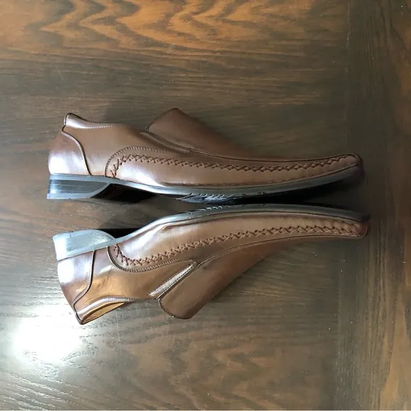 NEW🌟Steve Madden P-Trace Men's Brown Leather Dress Slip-On/Loafers Shoes Sz 12