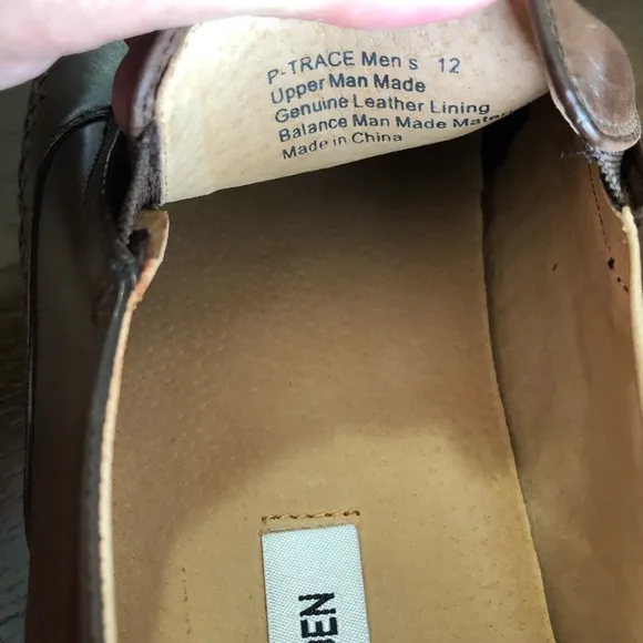 NEW🌟Steve Madden P-Trace Men's Brown Leather Dress Slip-On/Loafers Shoes Sz 12