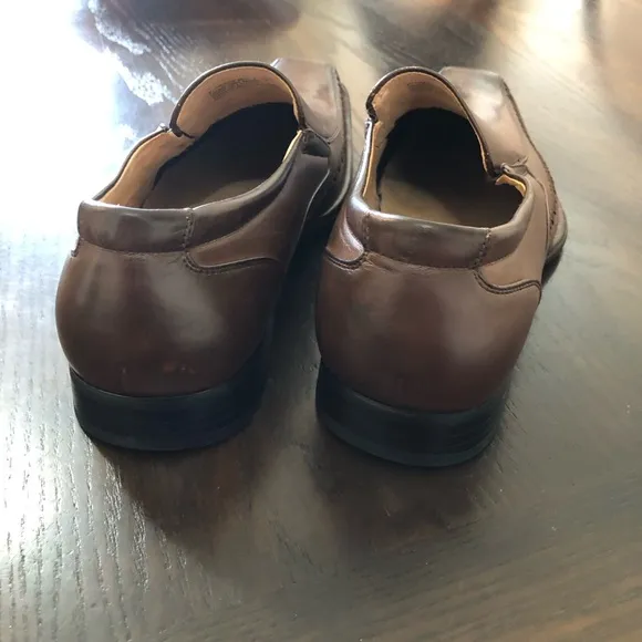 NEW🌟Steve Madden P-Trace Men's Brown Leather Dress Slip-On/Loafers Shoes Sz 12