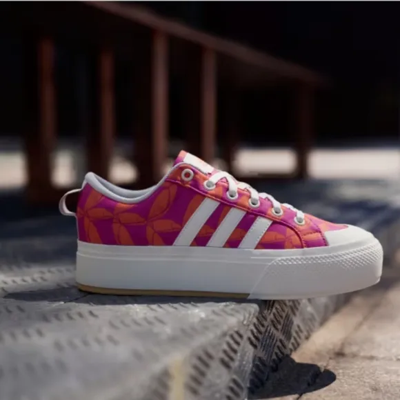 NIB FARM Rio Bravada 2.0 Platform Sneaker Adidas Collab Women's Size 6 Tucan