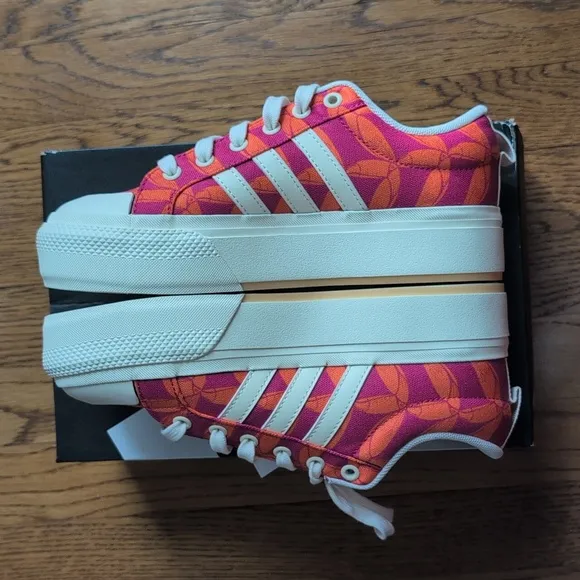 NIB FARM Rio Bravada 2.0 Platform Sneaker Adidas Collab Women's Size 6 Tucan