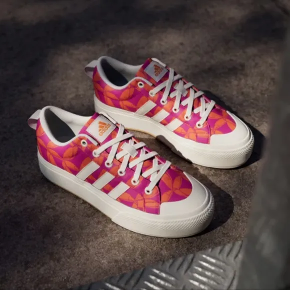 NIB FARM Rio Bravada 2.0 Platform Sneaker Adidas Collab Women's Size 6 Tucan
