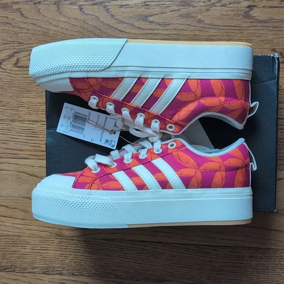 NIB FARM Rio Bravada 2.0 Platform Sneaker Adidas Collab Women's Size 6 Tucan