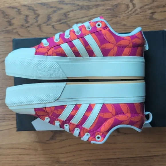 NIB FARM Rio Bravada 2.0 Platform Sneaker Adidas Collab Women's Size 7 Tucan