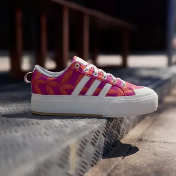 NIB FARM Rio Bravada 2.0 Platform Sneaker Adidas Collab Women's Size 9 Tucan