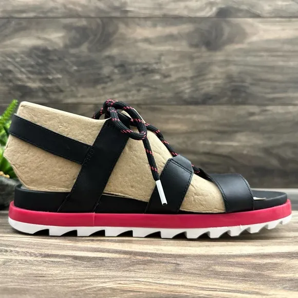 NIB Sorel Roaming Lace 8 Slingback Gladiator Flat Leather Sandals