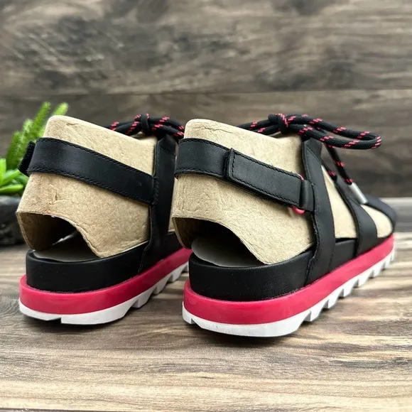 NIB Sorel Roaming Lace 8 Slingback Gladiator Flat Leather Sandals