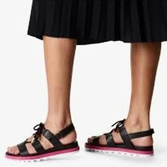 NIB Sorel Roaming Lace 8 Slingback Gladiator Flat Leather Sandals