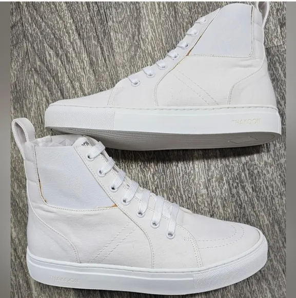 NIB THAKOON High Top Pull On Sneakers in White