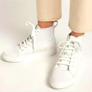 NIB THAKOON High Top Pull On Sneakers in White