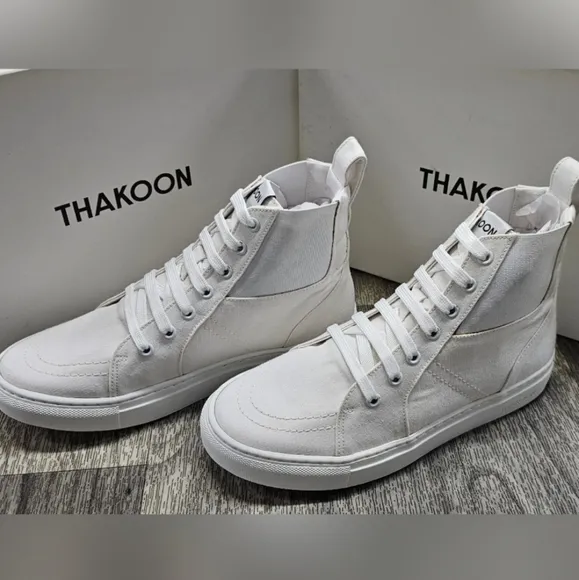 NIB THAKOON High Top Pull On Sneakers in White