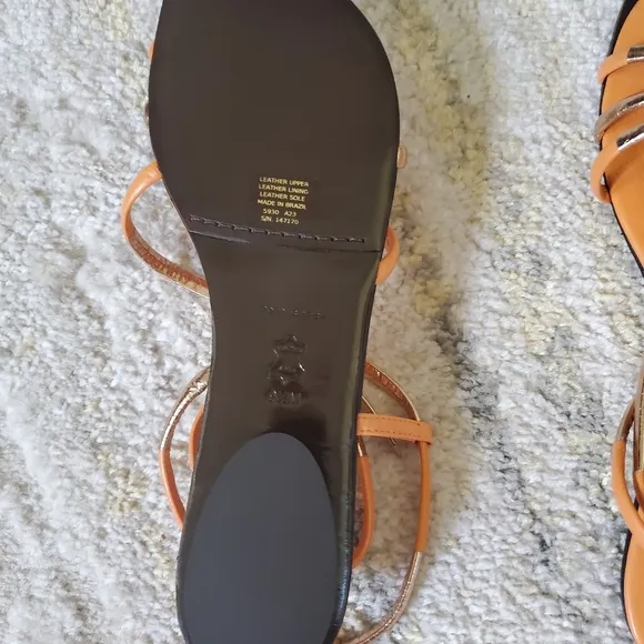 NIB Tory Burch Split Mignon Strappy Flat Sandals