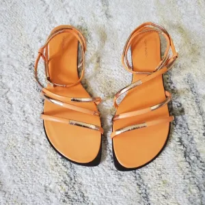 NIB Tory Burch Split Mignon Strappy Flat Sandals