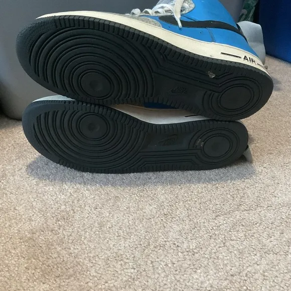 Nike Air High-Top Sneakers - Blue and Gray