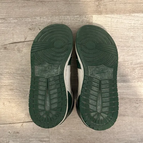 Nike Air High-Top Sneakers in Green and White