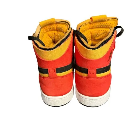 Nike Air Jordan 1 High Retro Basketball Sneakers Red Black Yellow Size‎ 7.5