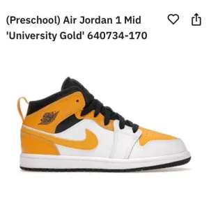 NIKE AIR JORDAN 1 MID UNIVERSITY GOLD 640734- 170  KIDS SNEAKERS