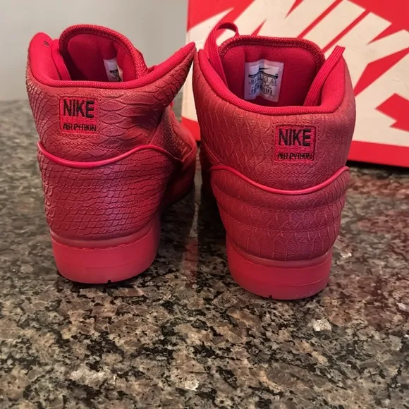 Nike Air Python Red High-Top Sneakers EUC 10.5