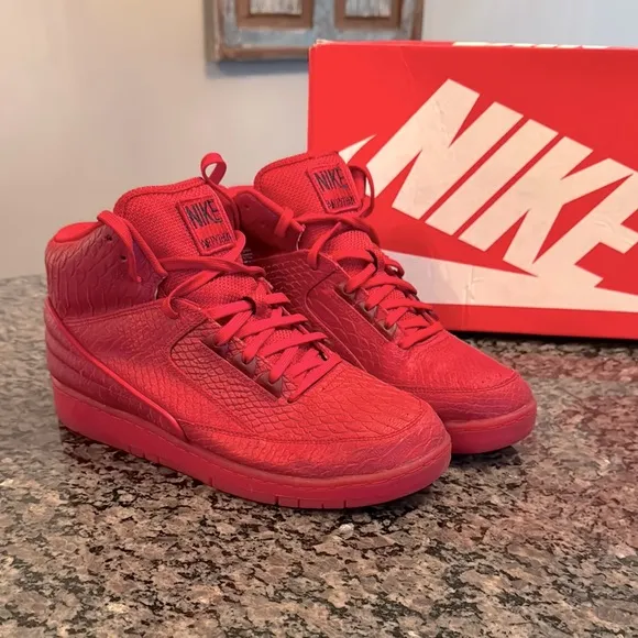 Nike Air Python Red High-Top Sneakers EUC 10.5
