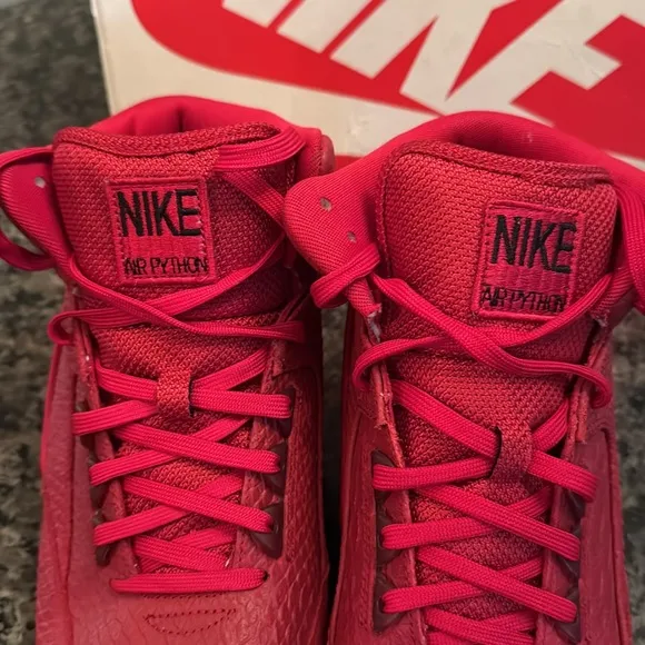 Nike Air Python Red High-Top Sneakers EUC 10.5