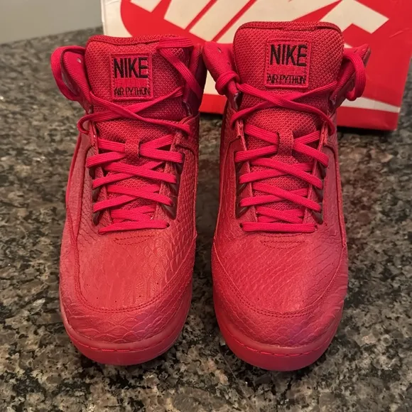Nike Air Python Red High-Top Sneakers EUC 10.5