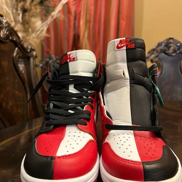 Nike Air Red and Black High-Top Sneakers