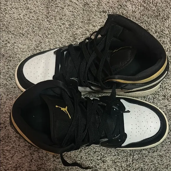 Nike Black and Gold High-Top Sneakers