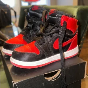 Nike Black and Red High-Top Sneakers
