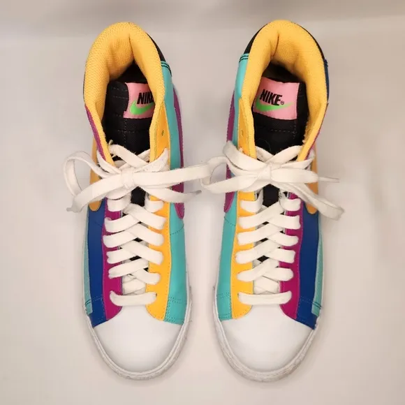Nike Blazer Colorful High-Top Sneakers Youth size 6y