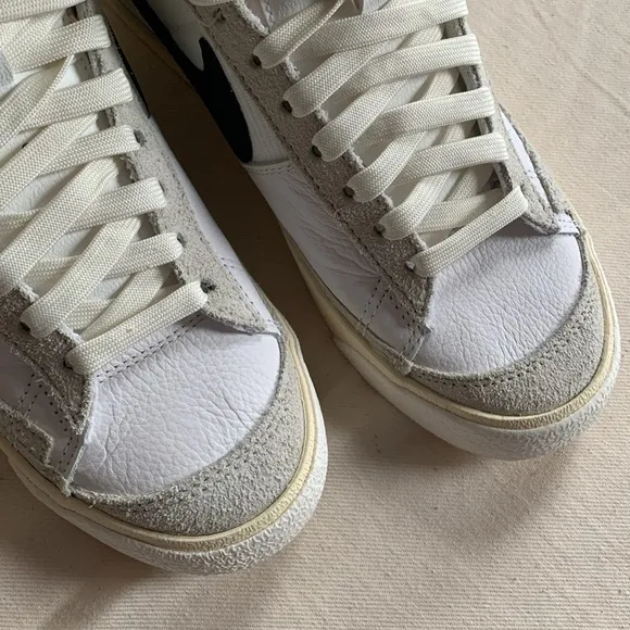 Nike Blazer White and Black High-Top Sneakers blazer