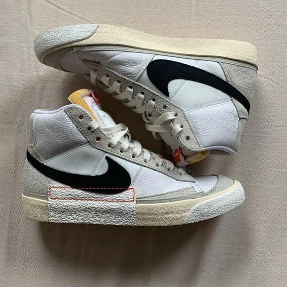 Nike Blazer White and Black High-Top Sneakers blazer