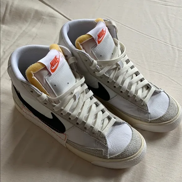 Nike Blazer White and Black High-Top Sneakers blazer
