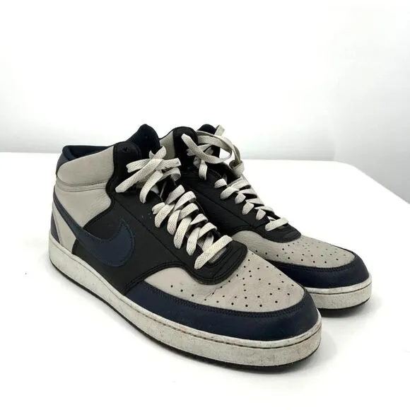 Nike DN3777-004 Black Gray Nike Swoosh High-Top Sneakers US 13