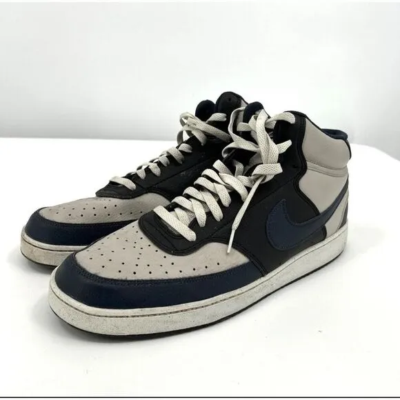 Nike DN3777-004 Black Gray Nike Swoosh High-Top Sneakers US 13