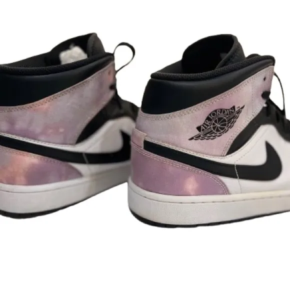 NIKE Jordan Black and Purple High-Top Sneakers