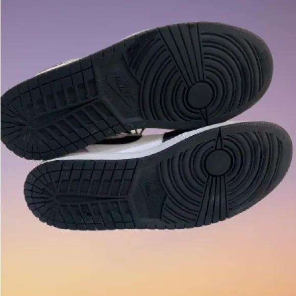 NIKE Jordan Black and Purple High-Top Sneakers