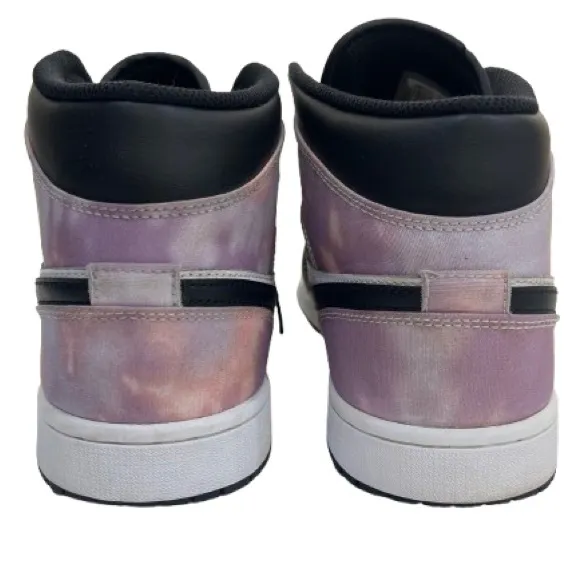 NIKE Jordan Black and Purple High-Top Sneakers