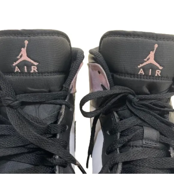 NIKE Jordan Black and Purple High-Top Sneakers