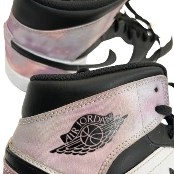 NIKE Jordan Black and Purple High-Top Sneakers