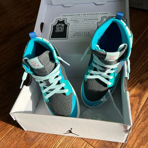 Nike Jordan Kids' Blue and Black High-Top Sneakers