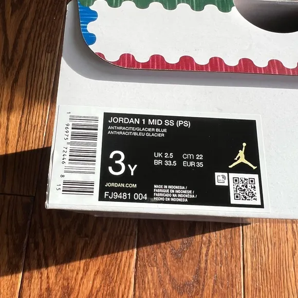Nike Jordan Kids' Blue and Black High-Top Sneakers