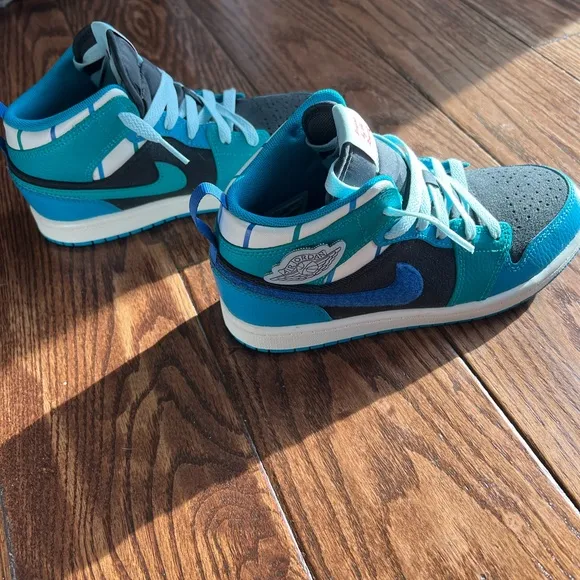 Nike Jordan Kids' Blue and Black High-Top Sneakers