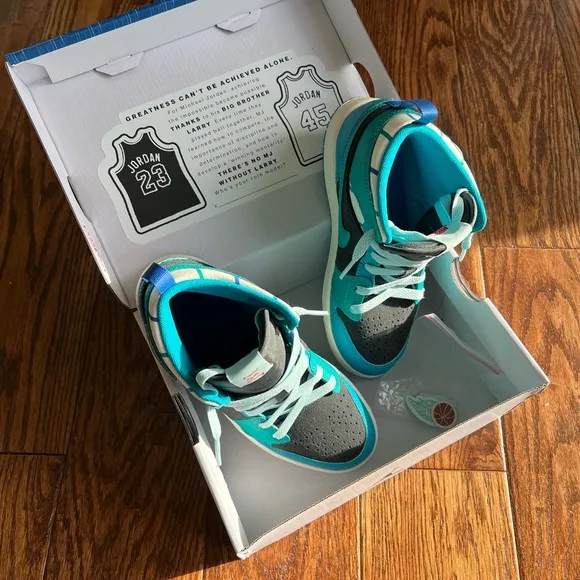 Nike Jordan Kids' Blue and Black High-Top Sneakers