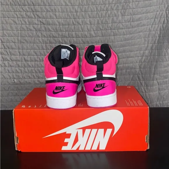 Nike Pink and Black High-Top Sneakers