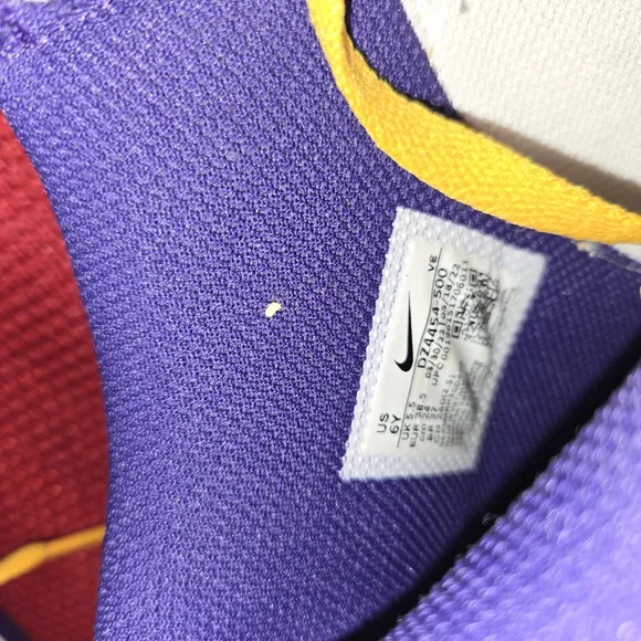 Nike Purple and Yellow High-Top Sneakers