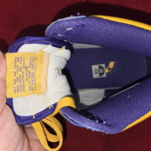 Nike Purple and Yellow High-Top Sneakers