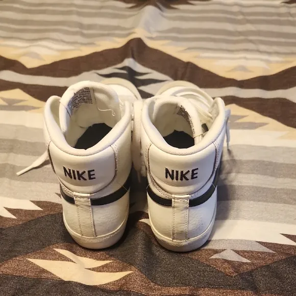 Nike White and Black High-Top Sneakers