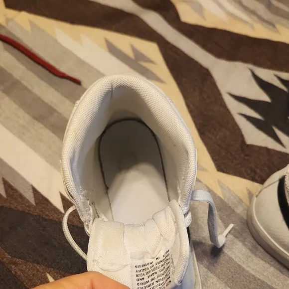 Nike White and Black High-Top Sneakers